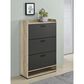 Pacific Landing Denia 3-Tier Shoe Storage Cabinet in Antique Pine and Grey, , large