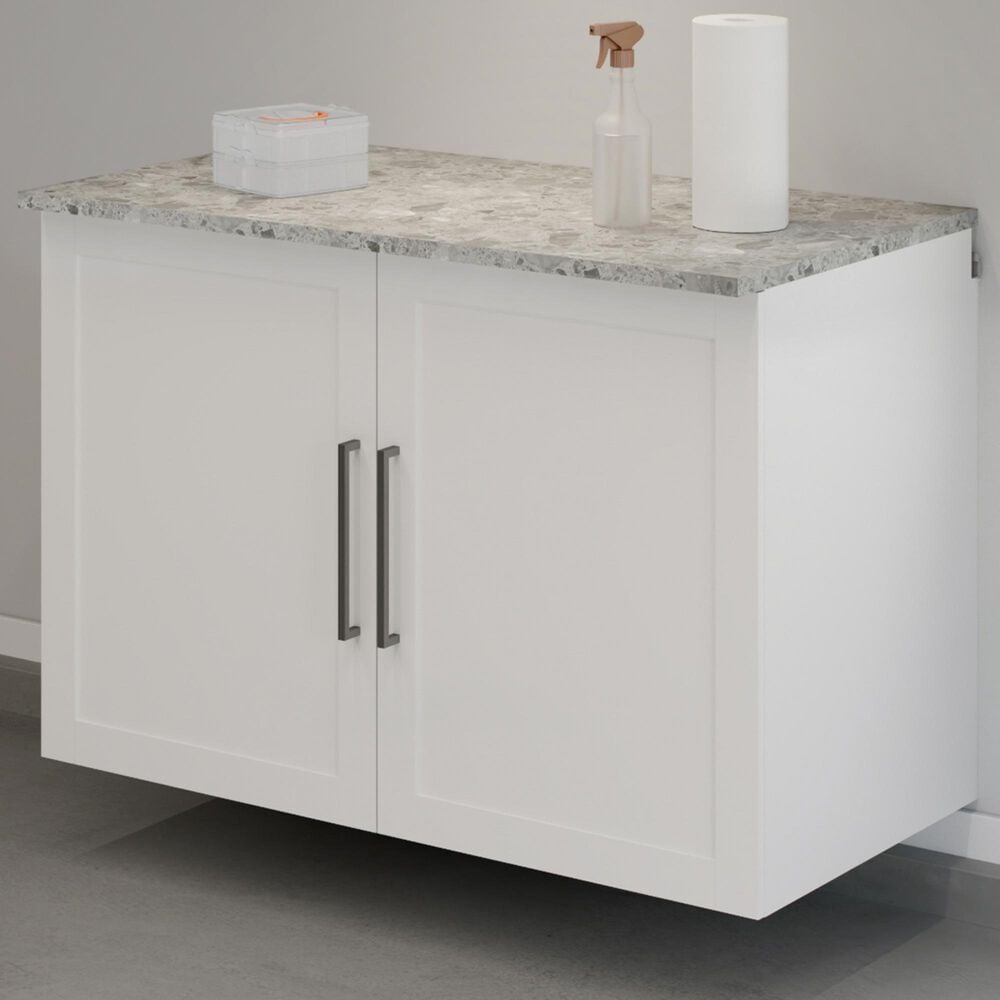 Sauder Bundled Cabinet with Faux Stone Top & Doors, , large