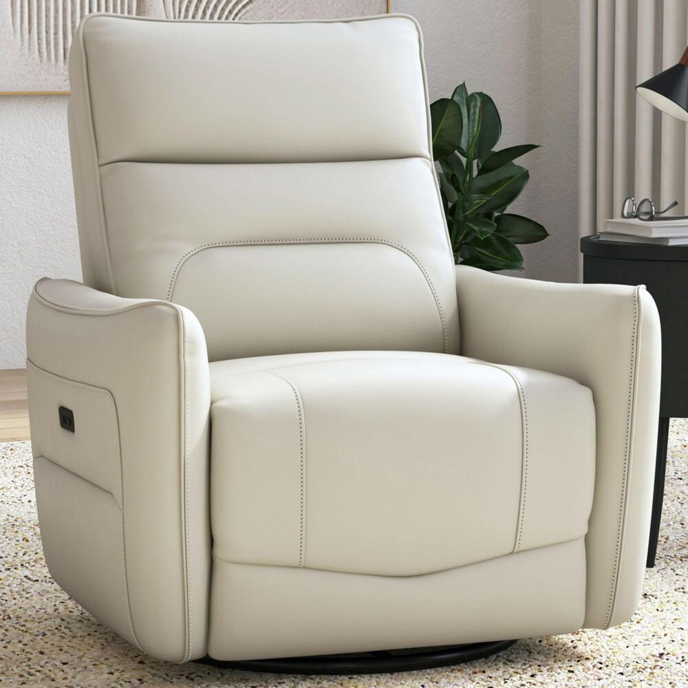 Mayberry Hill Deco Power Swivel Glider Recliner in Del Mar Cream, , large
