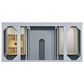 James Martin Vanities Breckenridge 60" Single Bathroom Vanity in Serenity Blue with 3 cm White Zeus Quartz Top and Rectangular Sink, , large