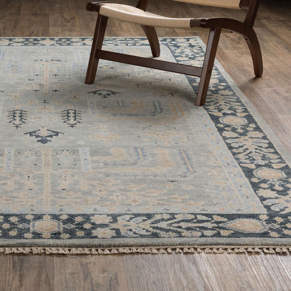 Oriental Weavers Majorca MAJ04 Grey and Blue 9&#39; x 12&#39; Area Rug, , large