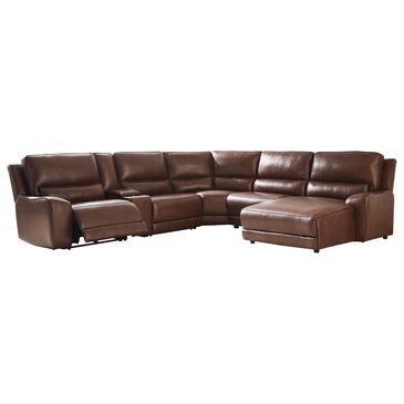 Ashley DeepWakes 6-Piece Power Reclining Sectional with Right-Facing Chaise in Canyon, , large