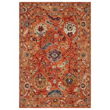 Loloi Padma PMA-01 5" Round Orange Area Rug, , large