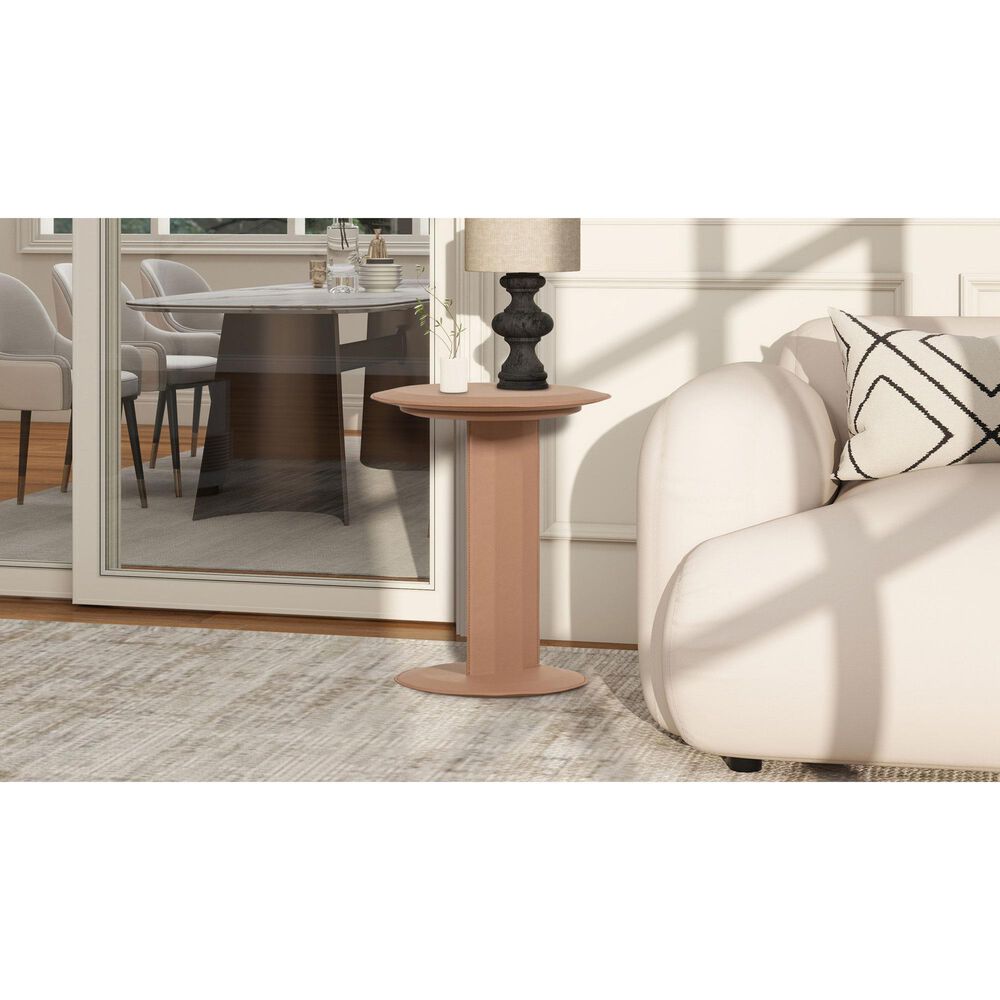 Jennifer Taylor Home Mode Side Table in Saddle Brown, , large