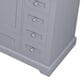 Lexora Home Dukes 84" Double Bathroom Vanity in Dark grey with 2 cm White Quartz Top and Rectangular Sinks, , large