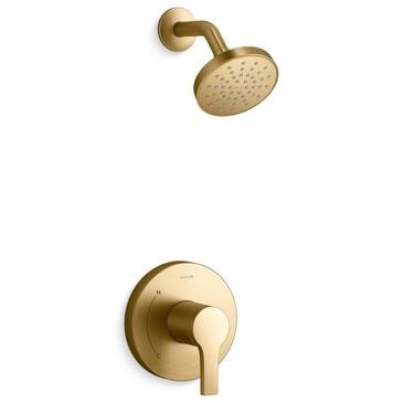 Kohler Elate Rite-Temp Shower Trim Kit in Vibrant Brushed Moderne Brass, , large