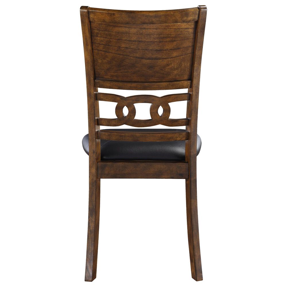 New Heritage Gia Side Chair with Black Cushion in Warm Brown, , large