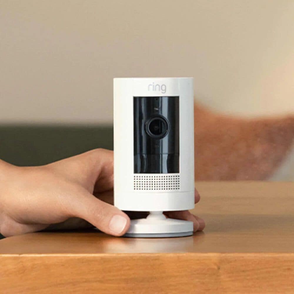 Ring Outdoor Cam &#40;Stick Up Cam&#41; Battery in White, , large