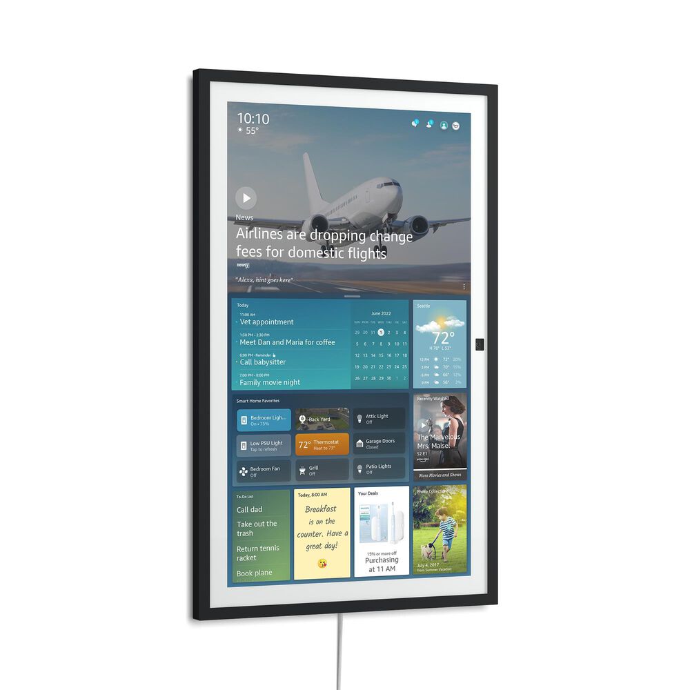 Amazon Echo Show 21 | A stunning 21&quot; smart kitchen TV for home organization with Alexa, , large
