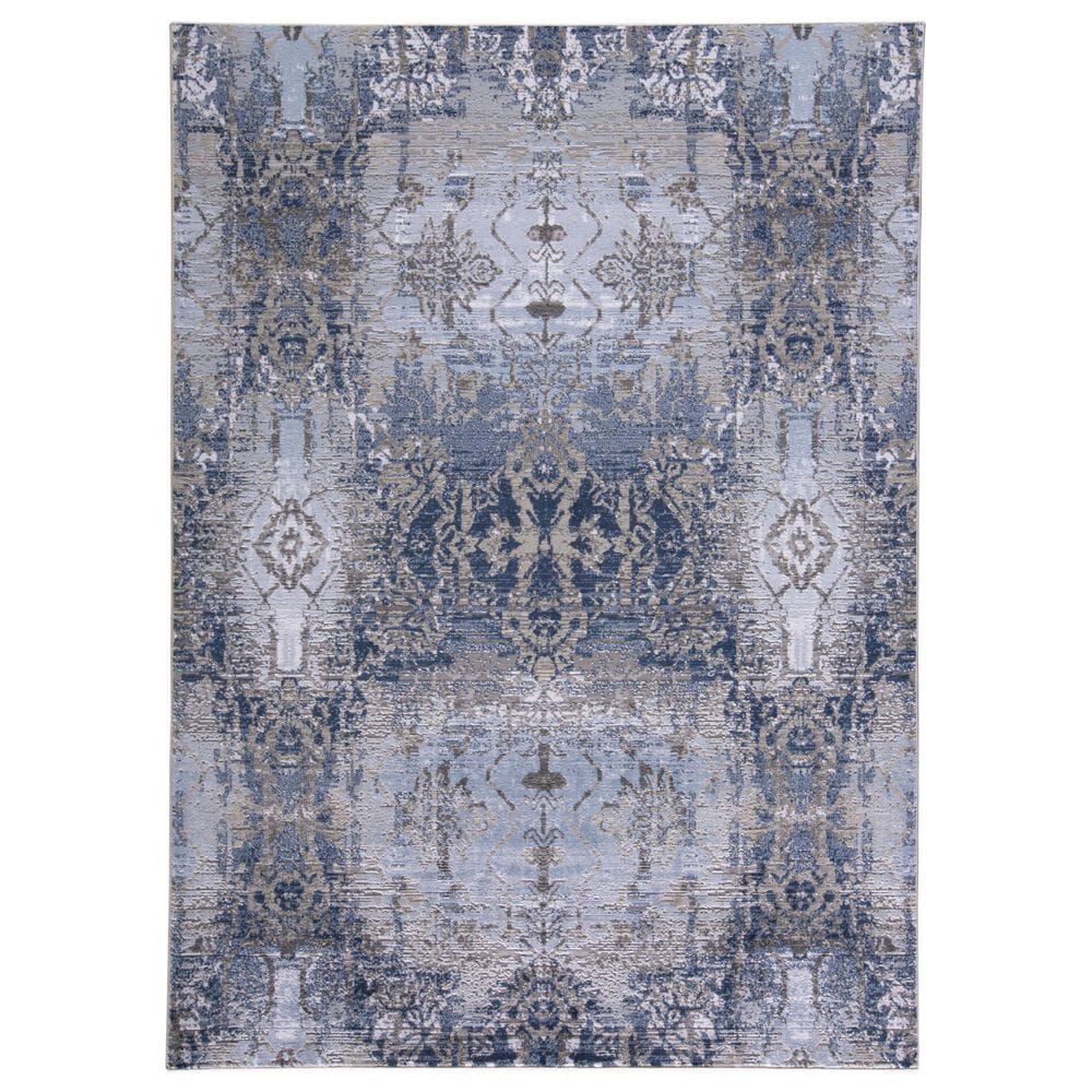 Feizy Gaspar 10"4" x 13"6" Light Blue and Sterling Area Rug, , large
