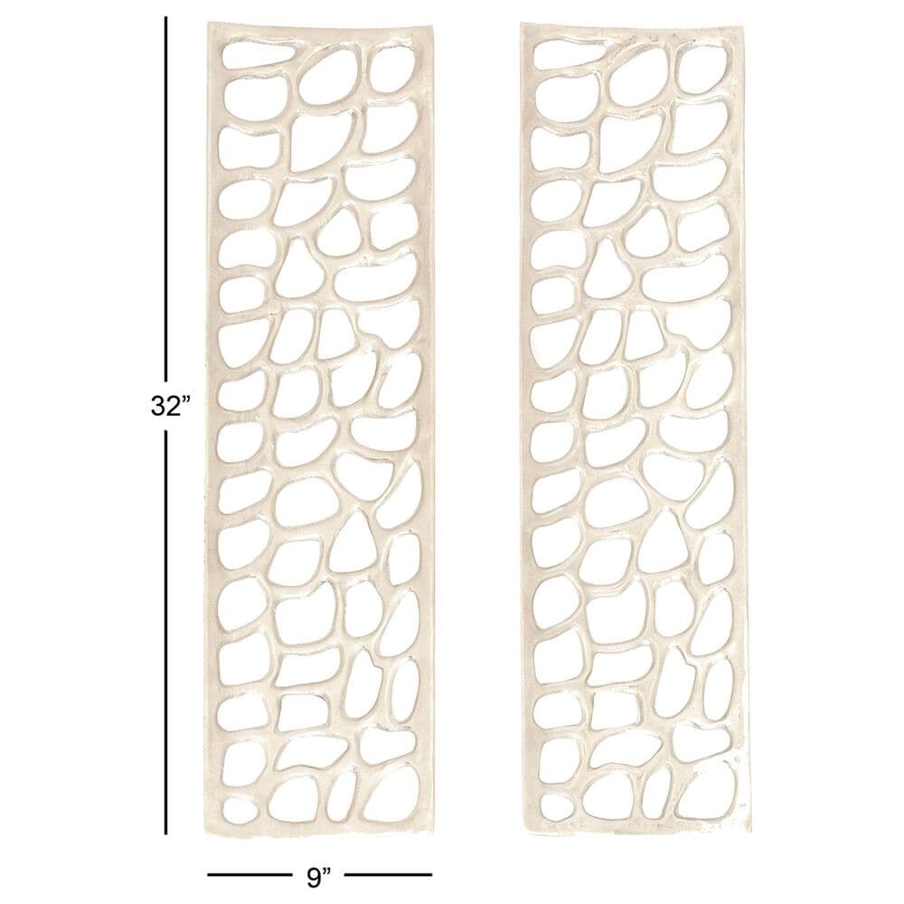 Maple and Jade 9&quot; x 32&quot; Abstract Cutouts Home Wall Decor in Silver &#40;Set of 2&#41;, , large