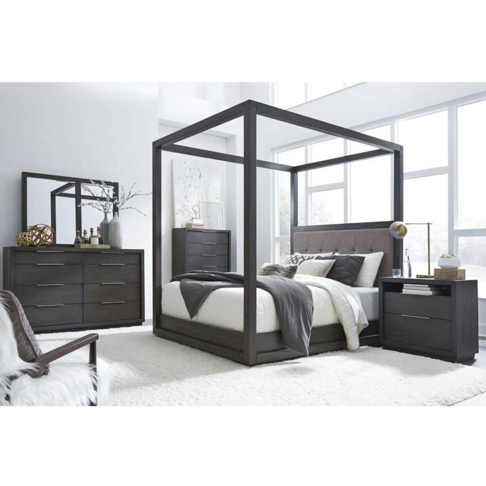 Urban Home Oxford Queen Canopy Bed in Oxford Gray, , large