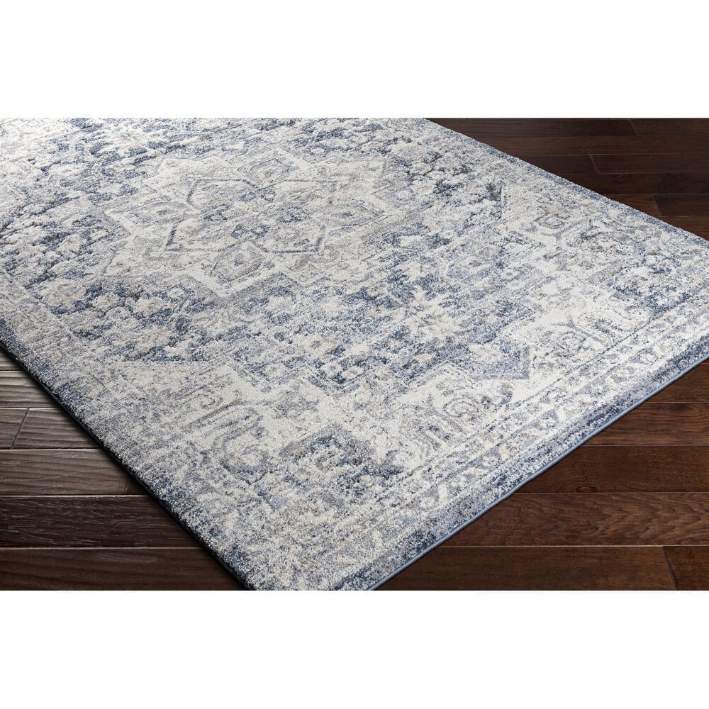 Surya Tuscany Traditional 6&#39;7&quot; x 9&#39;6&quot; Blue, Beige and Gray Area Rug, , large