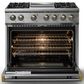 Viking Range 36" Dual Fuel Range with Brushed Brass Accents in Stainless Steel, , large