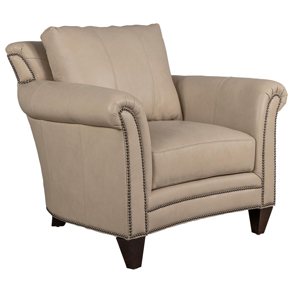 Bradington-Young Richardson Leather Accent Chair in Cream, , large