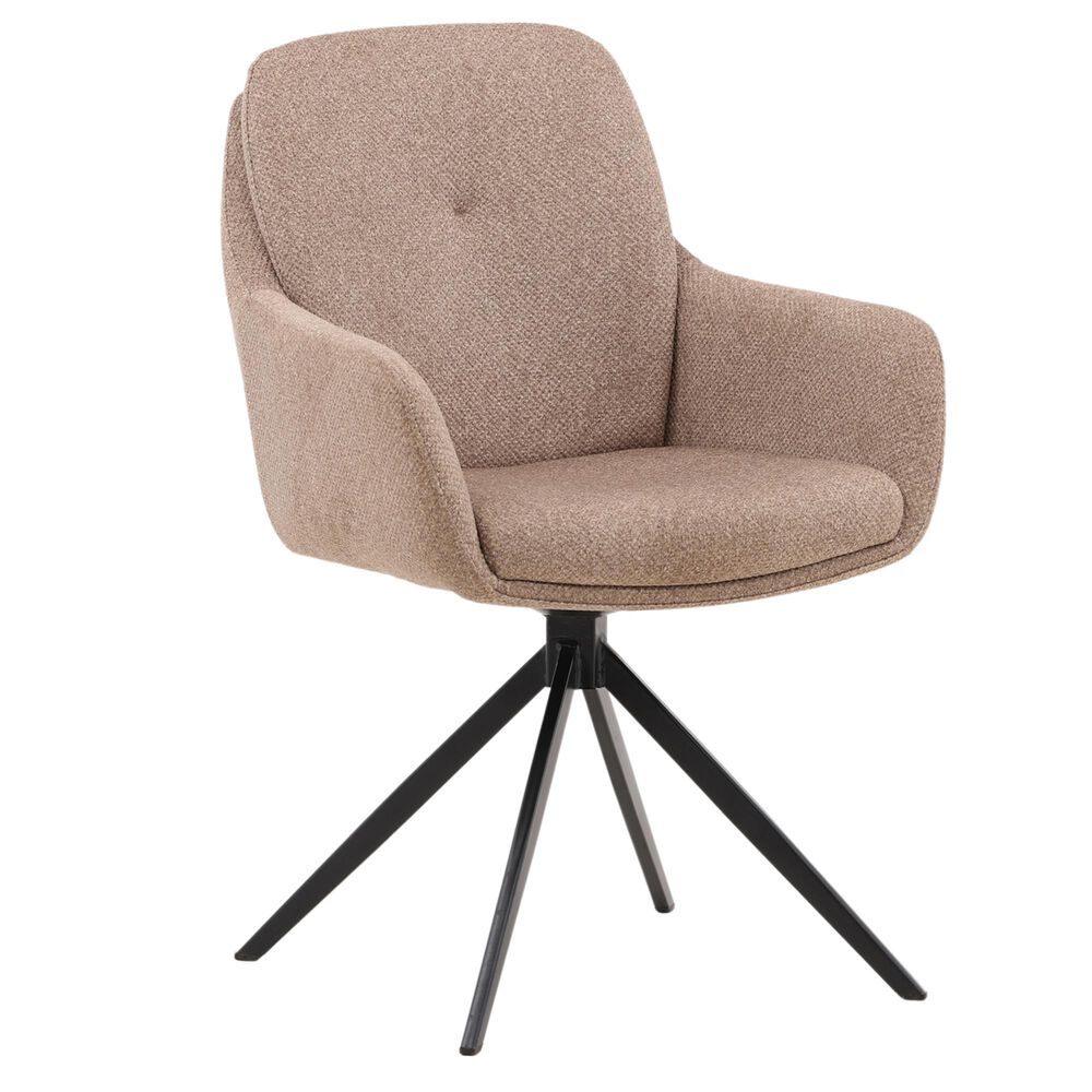 Blue Sun Designs Ravena Swivel Arm Chair in Matte Black, , large