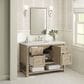 James Martin Vanities Breckenridge 48" Single Vanity in Whitewashed Oak with 3 cm Arctic Fall Solid Surface Top, , large