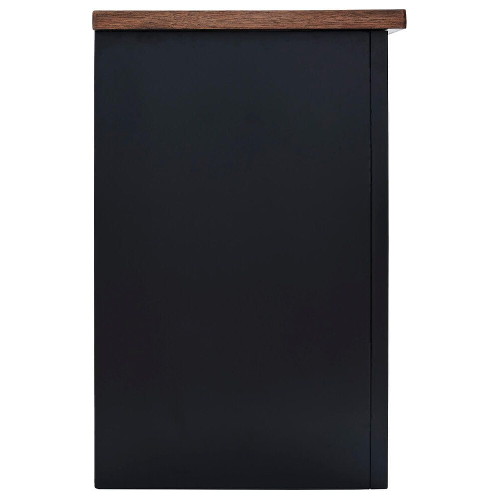 Ashley Wildenauer 76" Extra Large TV Stand with Fireplace Option in Brown and Black, , large