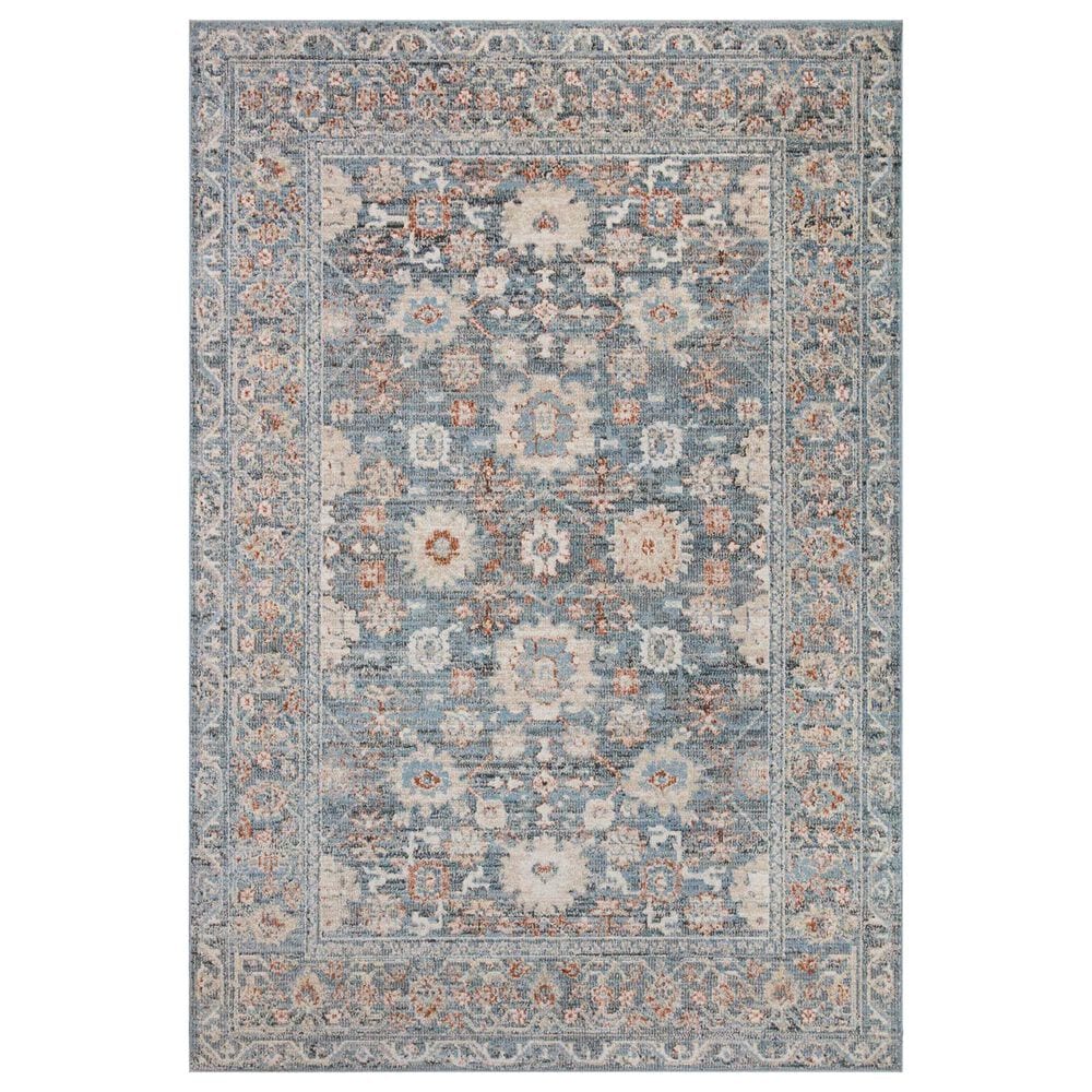 Loloi II Odette 2"3" x 3"10" Sky and Rust Area Rug, , large