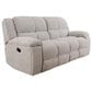 Simeon Collection Buster Manual Dual Reclining Sofa and Console Loveseat Set in Opal Taupe, , large