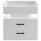 Hearth and Haven 2-Drawer Nightstand with Adjustable LED Strip Light in White, , large
