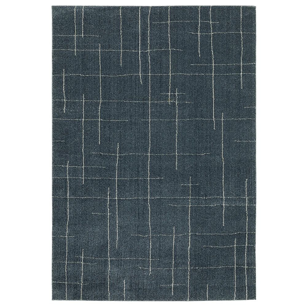 Oriental Weavers Alton Geometric 2"3" x 7"6" Blue Runner, , large