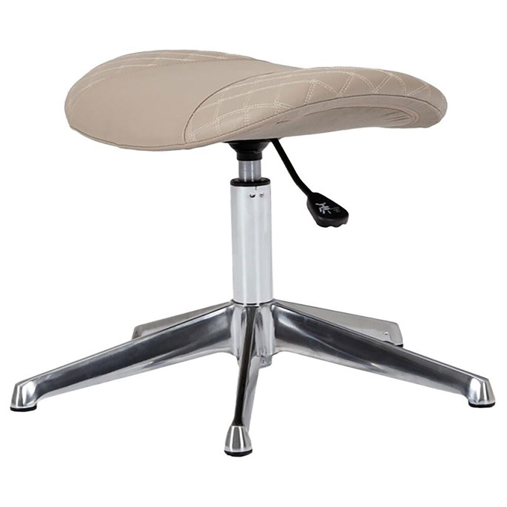 Osaki Bliss Vegan Leather Massage Ottoman in Taupe, , large