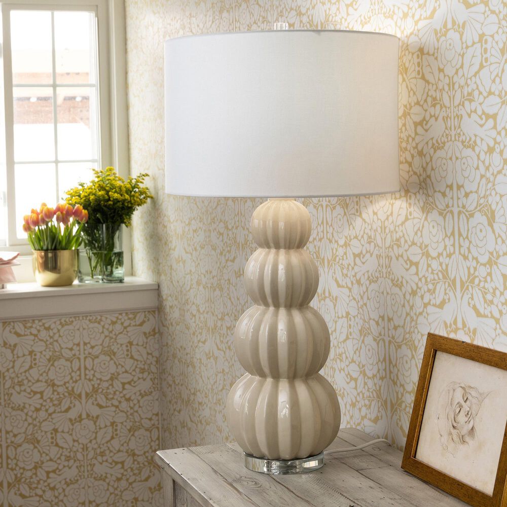 Flair Industries Ophelia Table Lamp in Cream, , large