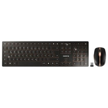 Cherry Slim Wireless Keyboard and Mouse Combo in Black and Bronze, , large