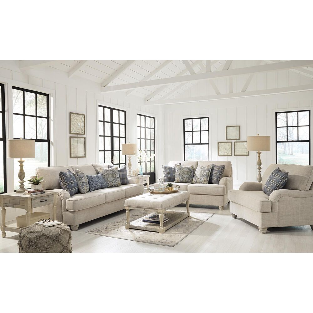 Signature Design by Ashley Traemore Stationary Loveseat in Linen, , large