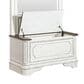 Belle Furnishings Magnolia Manor Hall Tree in Antique White and Weathered Brown, , large