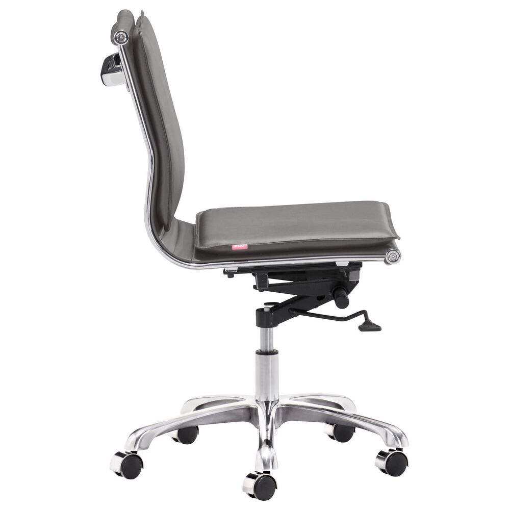 Zuo Modern Lider Plus Office Chair in Gray and Silver, , large