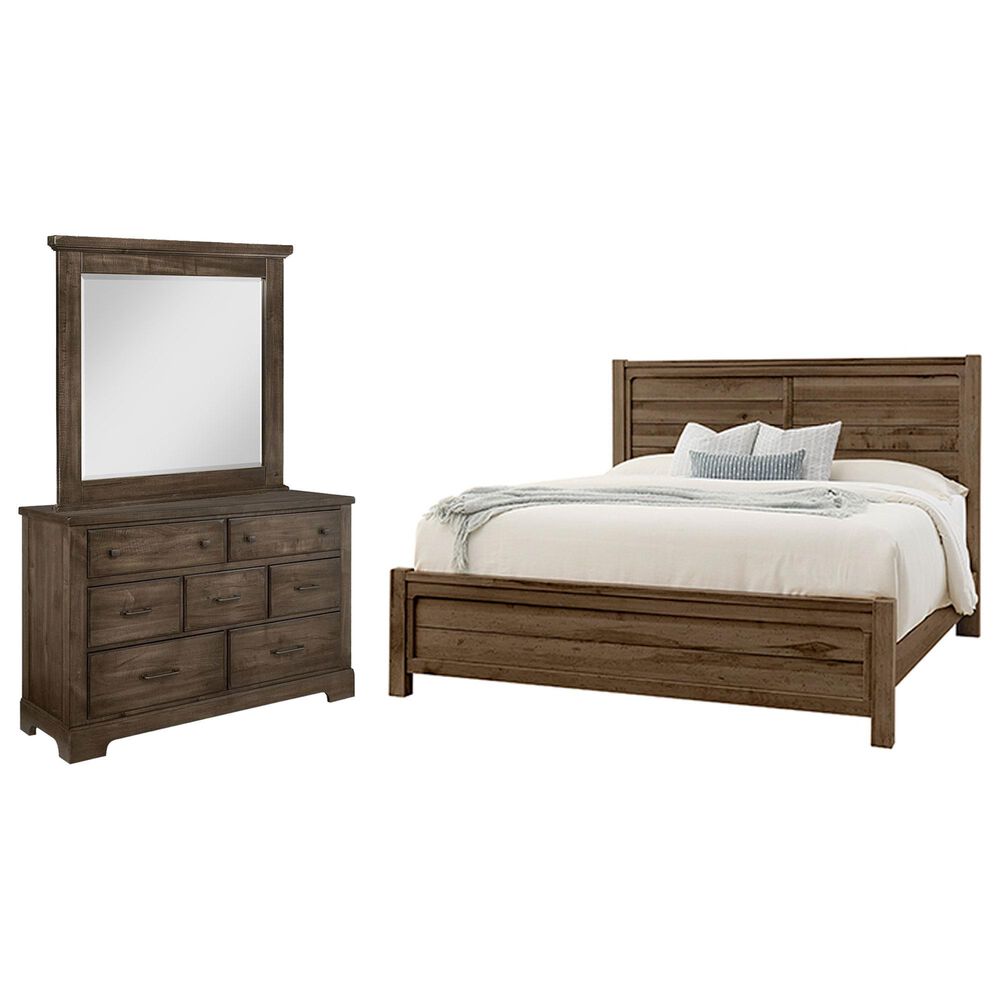 Viceray Collections Cool Rustic 3-Piece King Plank Bedroom Set in Mink, , large