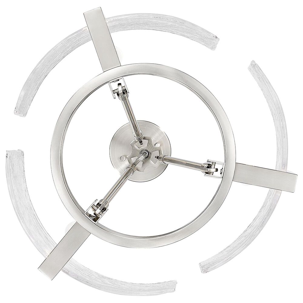 Golden Lighting Aenon 3-Light Wide Chandelier with Hammered Water Glass Shade in Pewter, , large