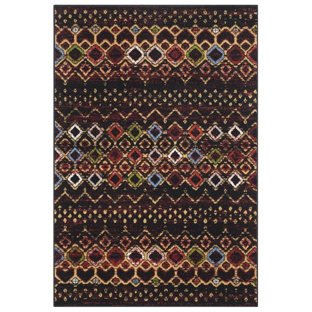 Safavieh Amsterdam AMS108P-5 5&#39;1&quot; x 7&#39;6&quot; Black/Multi Area Rug, , large