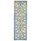 Nourison Aloha 2" x 6" Ivory and Blue Indoor/Outdoor Runner, , large