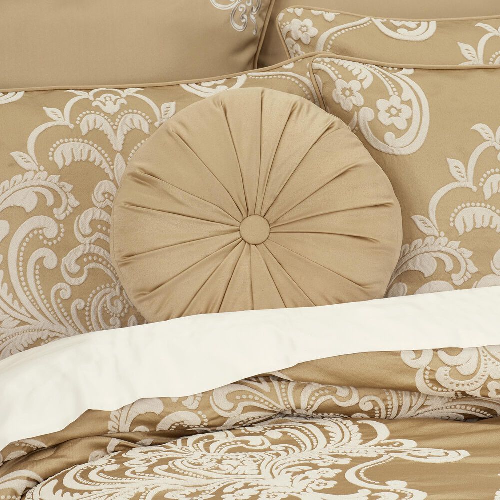J. Queen New York Potenza 15&quot; Round Throw Pillow in Gold, , large