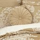 J. Queen New York Potenza 15" Round Throw Pillow in Gold, , large