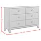 Mayberry Hill Sami 6 Drawer Dresser in Grey, , large