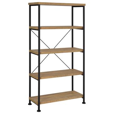 Pacific Landing Analiese 4-Shelf Bookshelf in Mango and Black, , large
