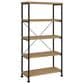 Pacific Landing Analiese 4-Shelf Bookshelf in Mango and Black, , large