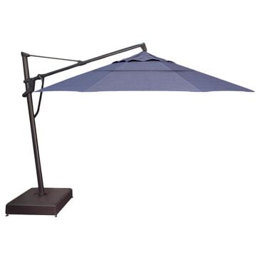 Garden Party 13" Latitude Navy Cantilever Umbrella with Black Base, , large
