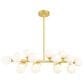 CWI Lighting Arya 16-Light Chandelier with White Shade in Satin Gold, , large
