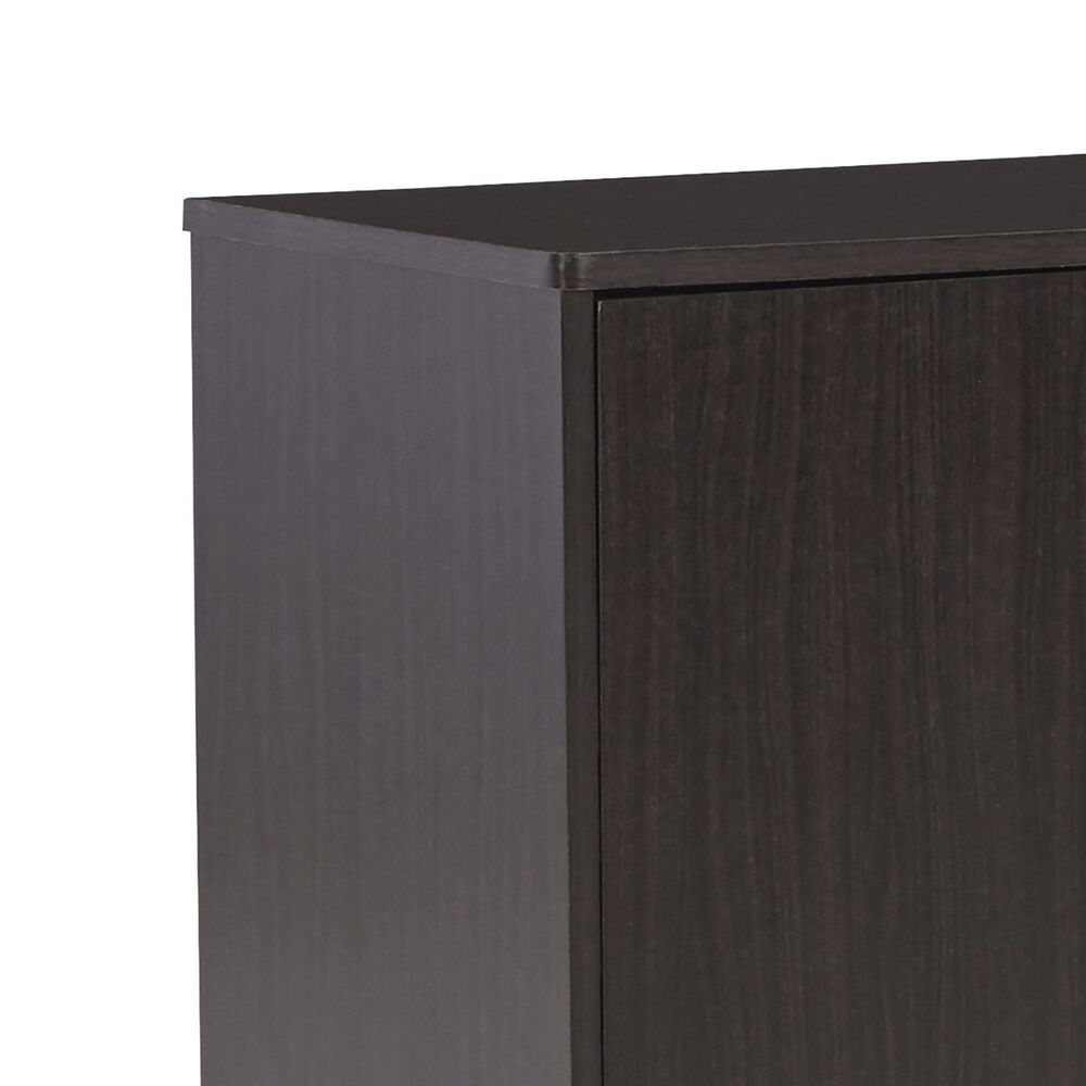 Ashley Orinfield Accent Cabinet in Dark Brown with Goldtone Door Pulls, , large