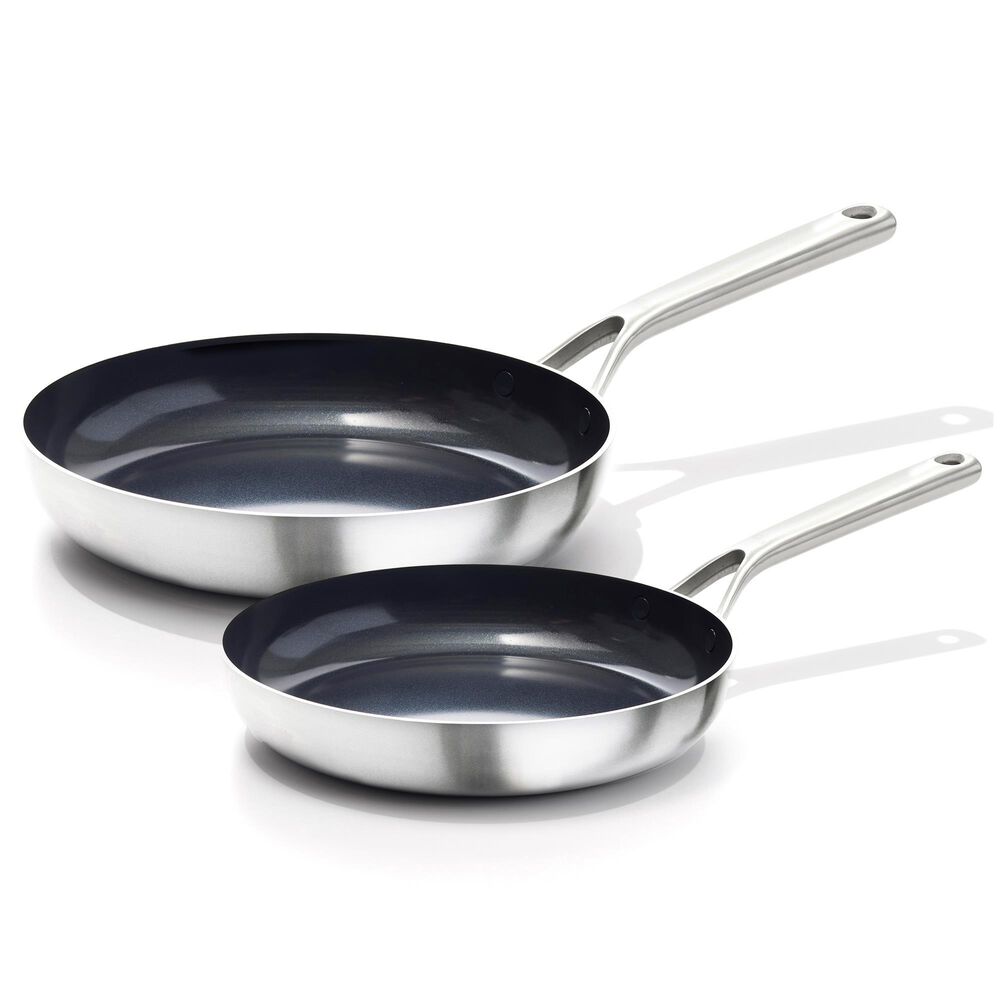 Green Pan Mira 2-Piece Frypan Set in Stainless Steel, , large