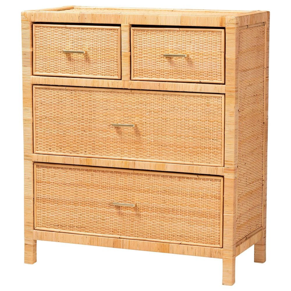 Baxton Studio Vaere 4-Drawer Storage Cabinet in Natural Brown, , large
