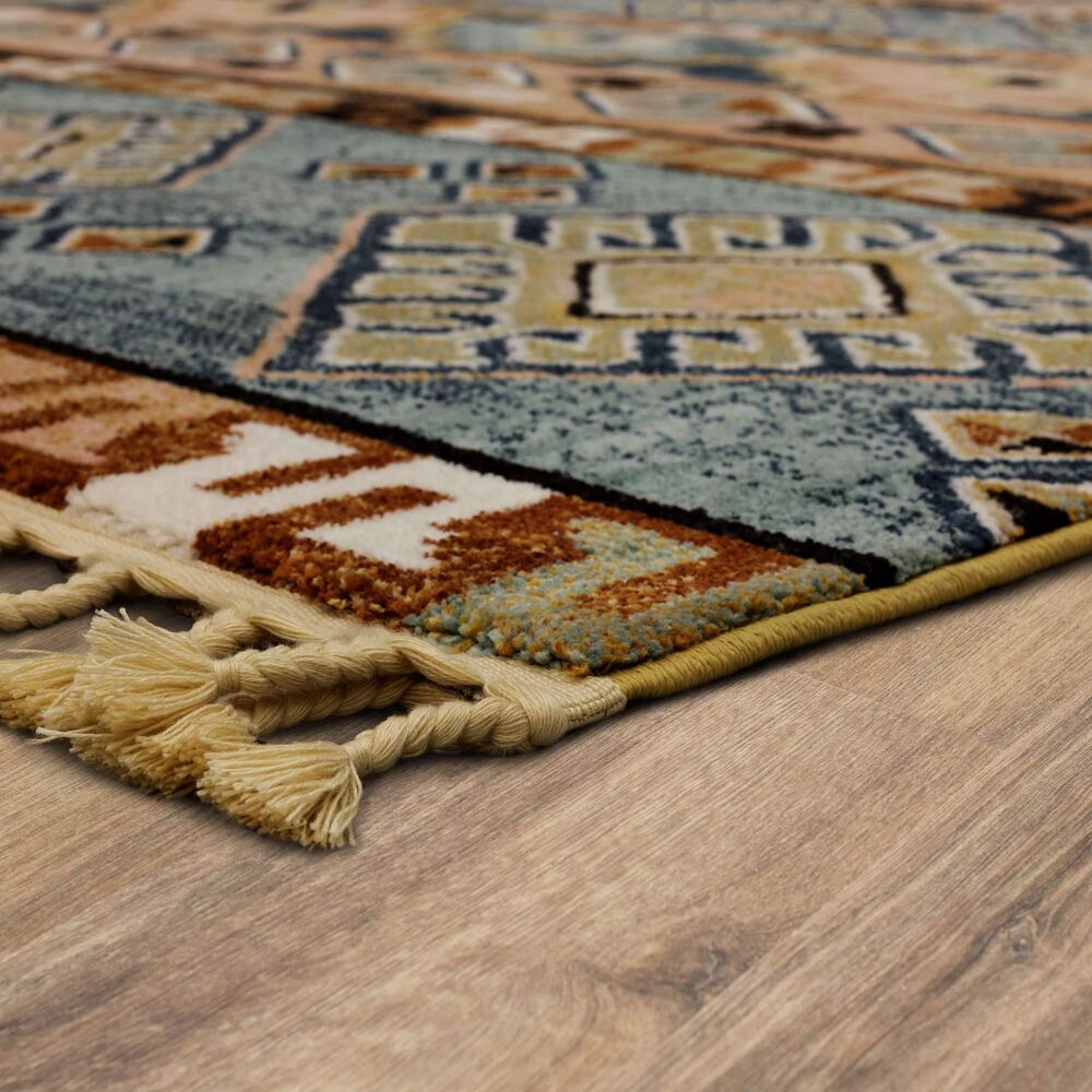 Stacy Garcia Home Rendition Zula 9&#39;6&quot; x 12&#39;11&quot; Robin&#39;s Egg Blue, Neutral Tan, Soft Grey and Blush Pink Area Rug, , large