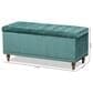 Baxton Studio Kaylee Storage Ottoman Bench in Teal Blue, , large