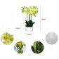 HOMLUX 29" Artificial Orchid Plant with 4 Stems Decorative and Ceramic Pot in Yellow, , large