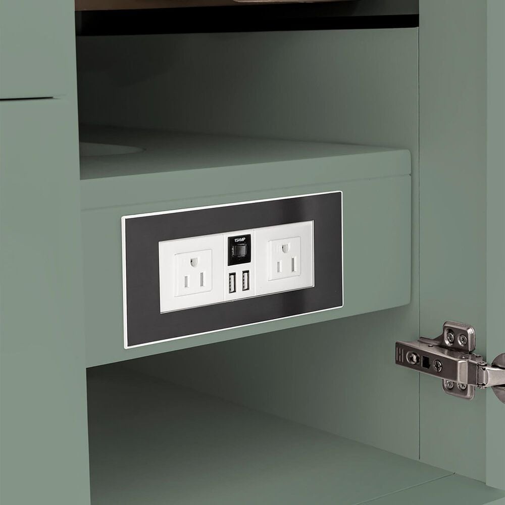 James Martin Vanities Breckenridge 72&quot; Double Bathroom Vanity in Smokey Celadon with 3 cm White Zeus Quartz Top and Rectangular Sinks, , large